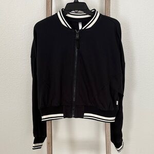 Fabletics Black Jacket with Cream Accents